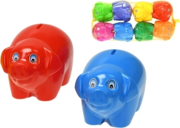 Salvadanaio a forma di maialino 17 cm – plastica, 8 colori