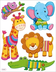 Adesivi decorativi da parete Animaletti per la cameretta dei bambini
