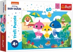 Puzzle Baby Shark – Famiglia di squali in vacanza, 60 pezzi (33 × 22 cm)