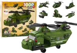 Elicottero verde militare kit di costruzione 1000 pz