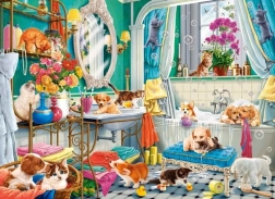Puzzle Bagno pazzo degli animali domestici 100 pezzi CASTORLAND