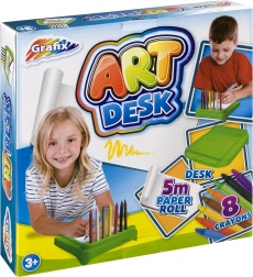 Tavolo da disegno con pastelli a cera Grafix