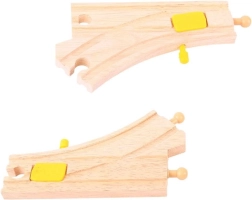 Scambio in Legno per Trenini Bigjigs Rail 2 Pezzi