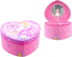 Scatola portagioie musicale a forma di cuore – principessa