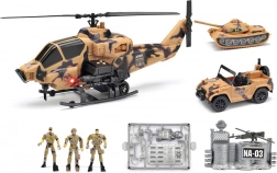 Set militare con elicottero con luci e suoni