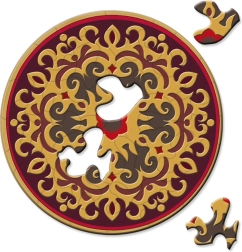 Curiosi puzzle rotondo Picoli rosa 33 pezzi