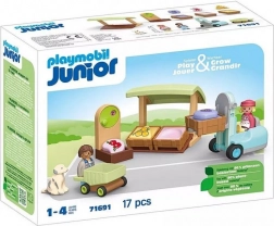 Set di gioco Playmobil Junior Mercato ecologico con carrello elevatore