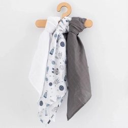 Pannolini in mussola per ragazzi 60 × 80 cm, set da 3 pezzi