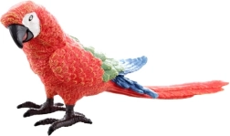 Figuretta in plastica ara scarlatta 17 cm