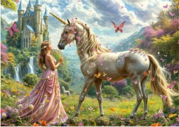 Puzzle Fata, Unicorno e Farfalle 500 Pezzi