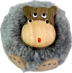 2Kids Toys calamita in legno con pompon – ippopotamo
