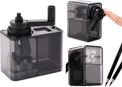 Temperamatite a manovella con contenitore – nero