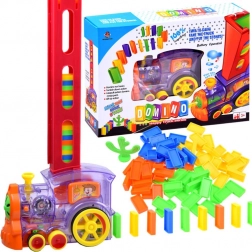 trenino domino con alimentatore, 80 pezzi