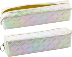 Astuccio scolastico perlato con motivo a rilievo