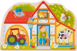 Puzzle in legno a incastri fattoria GOKI