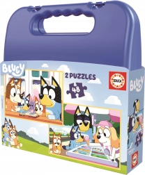 Puzzle in valigetta Bluey 2 in 1 48 pezzi