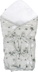 Fascia neonato classica con lacci New Baby grigia con stelline