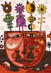 Puzzle gatti surreali 1000 pezzi MAGNOLIA