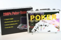 set poker in valigetta di alluminio 200 pezzi