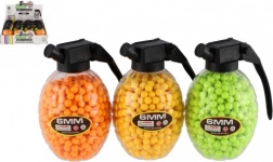 Palline di gomma per pistola 6 mm in barattolo a forma di granata (800 pz, 3 colori)
