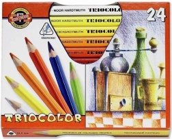 Pastelli triangolari spessi KOH‑I‑NOOR Triocolor 24 pz