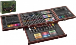 Set creativo di arti figurative in valigetta di legno 103 pz