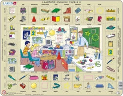 Puzzle Larsen Inglese per bambini: A scuola, 70 pezzi
