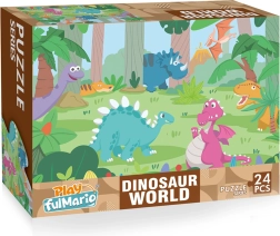 puzzle per bambini dinosauri 24 pezzi 50 × 34 cm