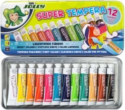 Tempera 12 colori in scatola di metallo