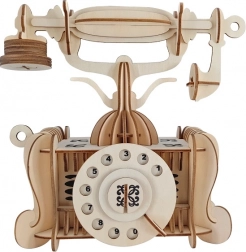 Puzzle 3D in legno telefono antico