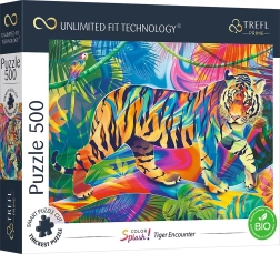 Puzzle TREFL UFT Color Splash: incontro con la tigre 500 pezzi