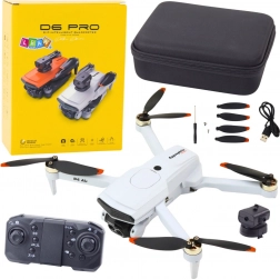 Drone D6 Pro con fotocamera e illuminazione LED, controllo tramite app – Grigio chiaro
