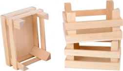 Set Small Foot di 3 cassette di legno per alimenti