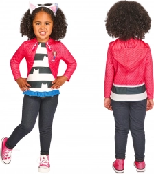 Costume per bambini GABBY’S DOLLHOUSE – top e cerchietto con orecchie da gatto (98–104 cm, 3–4 anni)