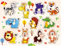 Bino puzzle in legno safari 11 pezzi