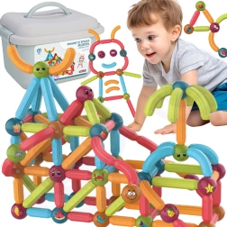 Set di costruzioni magnetico educativo Woopie da 128 pezzi