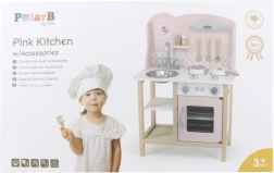 Cucina in legno per bambini con accessori, rosa – VIGA PolarB
