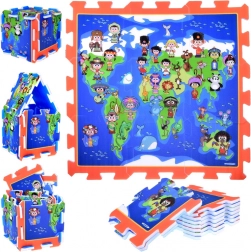 Puzzle in schiuma Bambini del mondo – tappetino educativo 93 × 93 cm