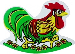 Cavalluccio a dondolo in legno a forma di gallo per bambini
