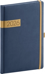 Agenda settimanale Twill blu-oro 2026