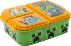 Porta pranzo per bambini MINECRAFT con 3 scomparti, arancione‑verde
