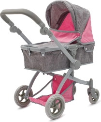 Passeggino per bambole 2 in 1 Baby Mix Sophie rosa-grigio