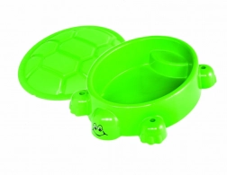 Sabbiera a forma di tartaruga con coperchio verde chiaro