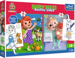 Puzzle bifacciale COCOMELON – amici, TREFL Baby Maxi 2×10 pezzi
