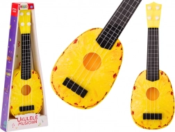 Ukulele per bambini con motivo ananas, giallo