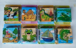 Cubi di legno con immagini 10x10 cm