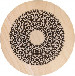 Sottopentola in legno con mandala 20 cm