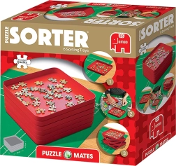 Set di vaschette per puzzle – 6 vaschette, rosse, 20 × 20 cm JUMBO PUZZLE MATES