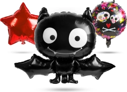 Set di palloncini in foil a tema Halloween con pipistrelli - 5 pezzi