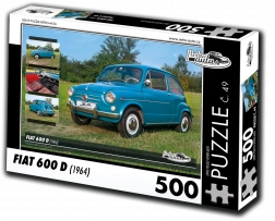 Puzzle auto d’epoca Retro Fiat 600 D (1964) 500 pezzi